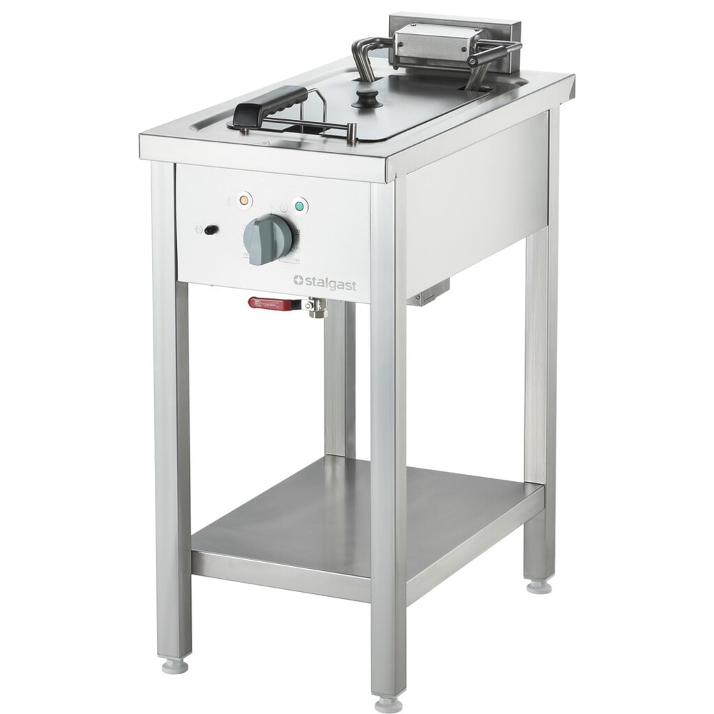 Stalgast Elektro-Fritteuse als Standgerät, Unterbau offen, 400x700x850 mm, 10 L, 9 kW Produktabbildung: Stalgast Elektro-Fritteuse als Standgerät, Unterbau offen, 400x700x850 mm, 10 L, 9 kW