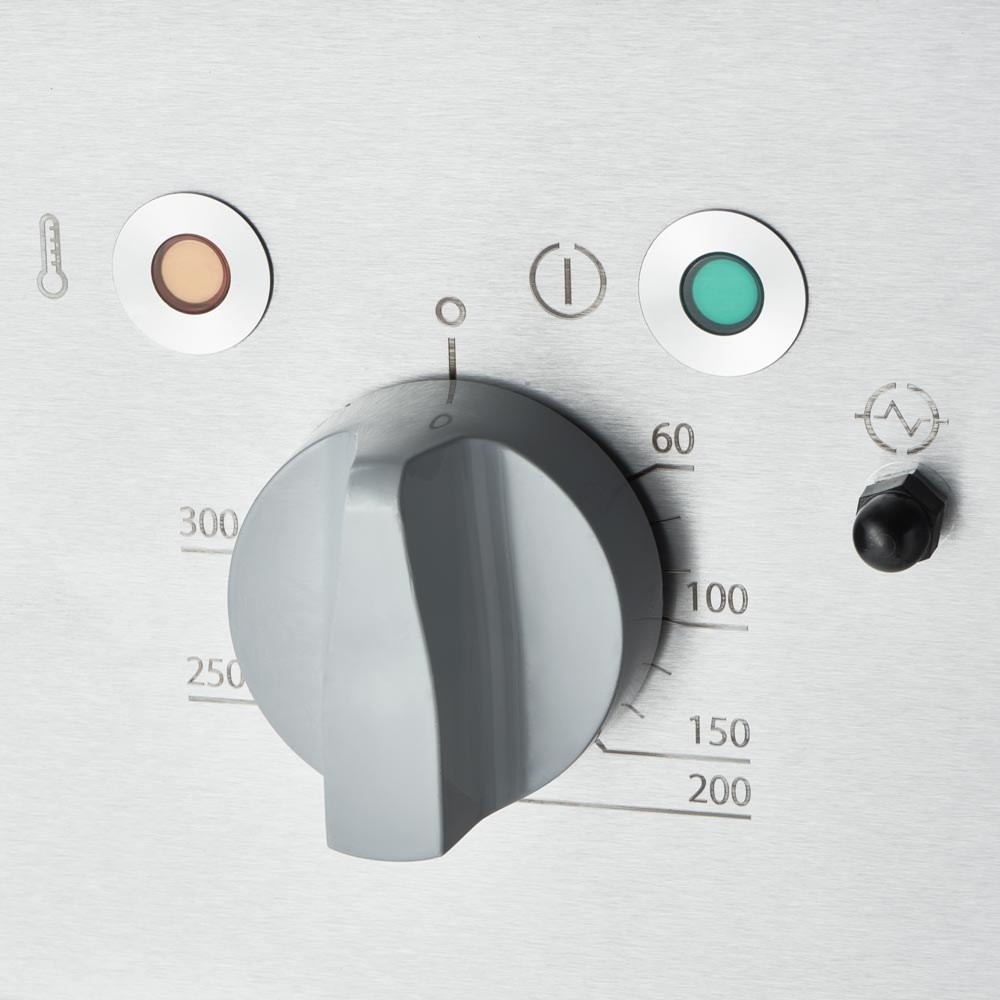 Produktabbildung Nr. 4: Stalgast Elektro-Griddleplatte als Standgerät - gerillt, Unterbau offen, 400 x 700 x 850 mm (BxTxH)
