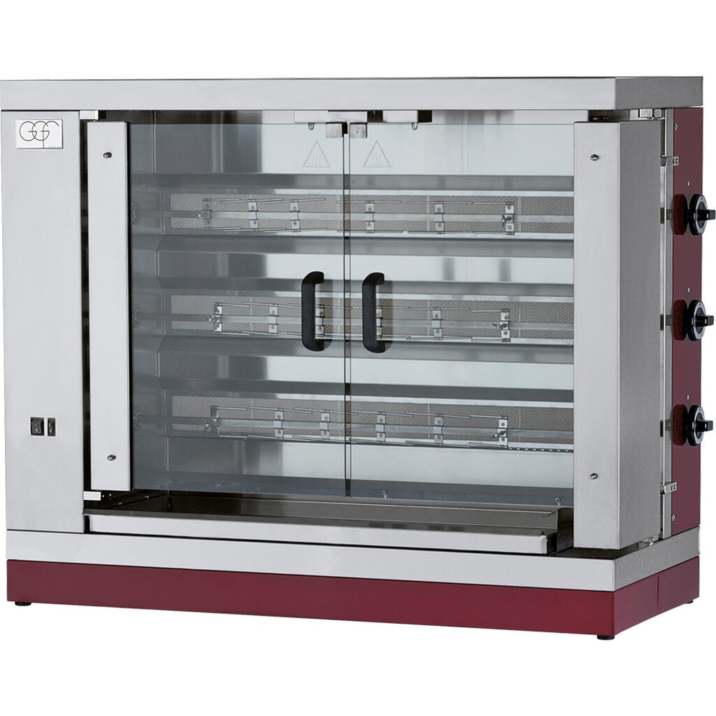 Stalgast Gas-Hähnchengrill mit 3 Spießen, 1110x480x920 mm, 17 kW Produktabbildung: Stalgast Gas-Hähnchengrill mit 3 Spießen, 1110x480x920 mm, 17 kW