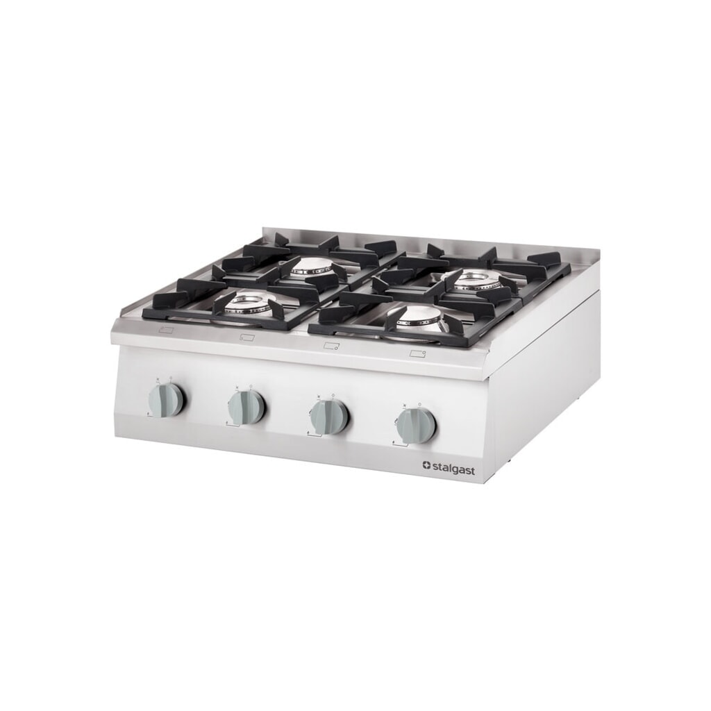 Produktabbildung: Stalgast Gas-Kochfeld mit 4 Brennern (3,5 + 5 + 2x7) als Tischgerät, Serie 700ND