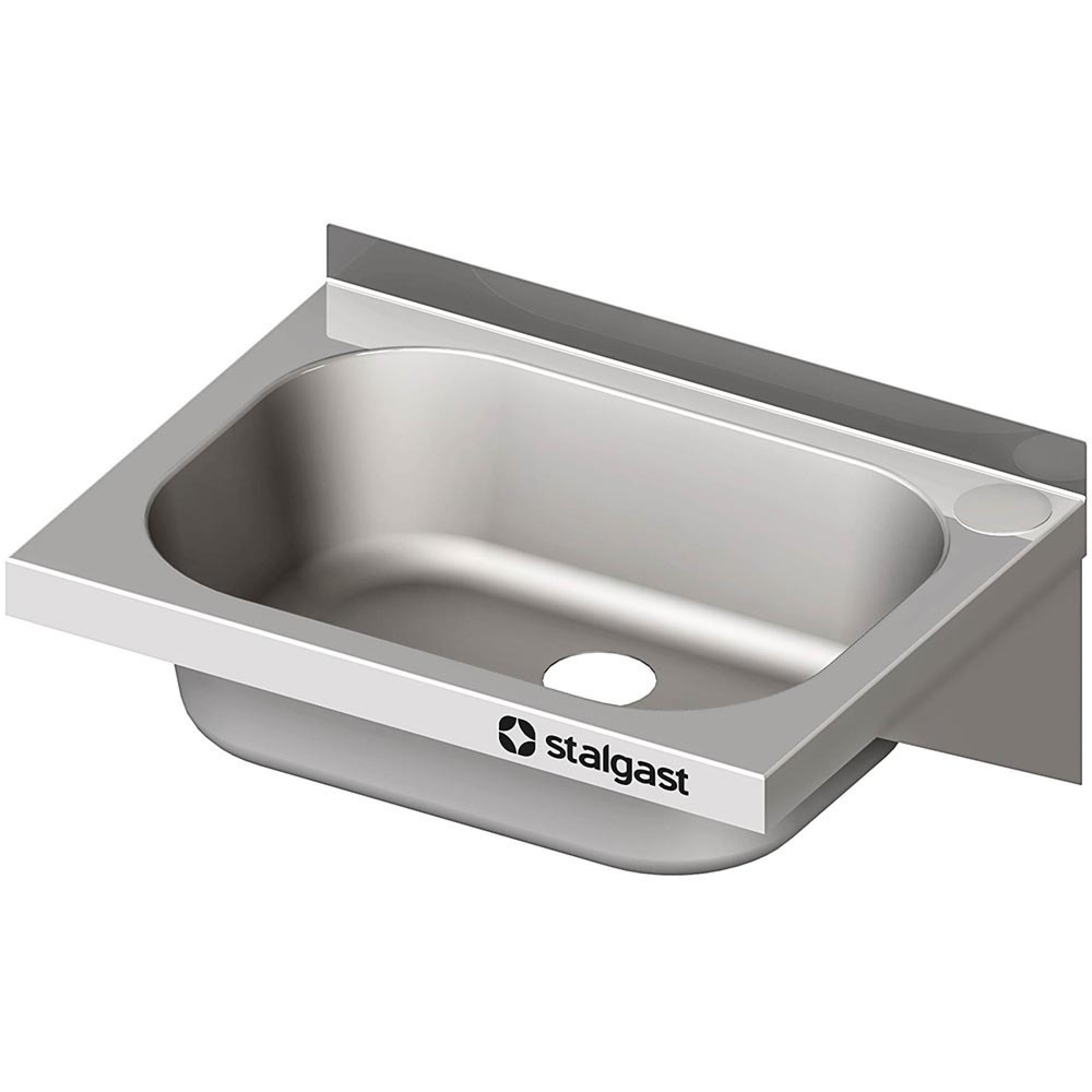 Produktabbildung: Stalgast Handwaschbecken zur Wandmontage, 400x295x150 mm, mit Aufkantung, verschweißt