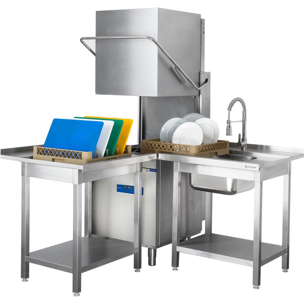 Produktabbildung Nr. 3: Stalgast Haubenspülmaschine Digital Power mit Klarspülmittel- und Reinigerdosierpumpe