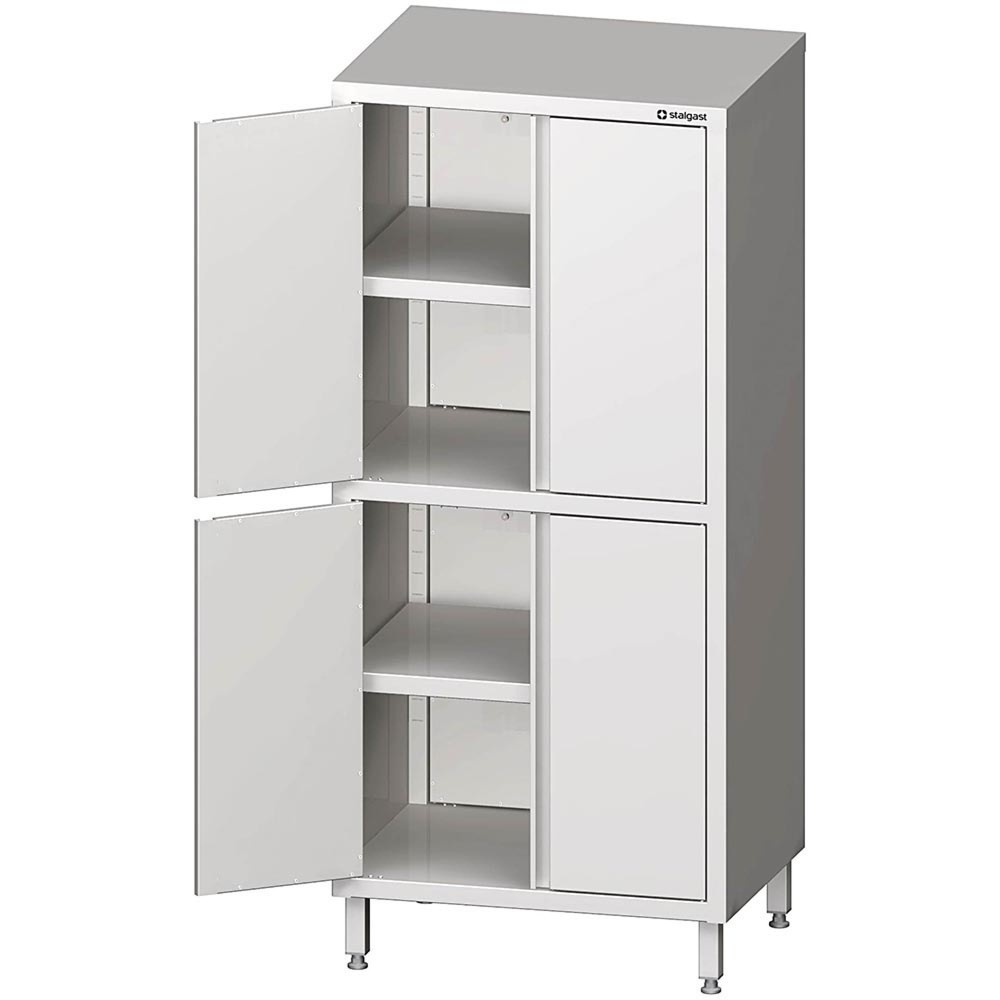 Produktabbildung: Stalgast Hochschrank mit Flügeltüren, 700x600x1800 mm, mit zwei Schrankräumen, verschweißt