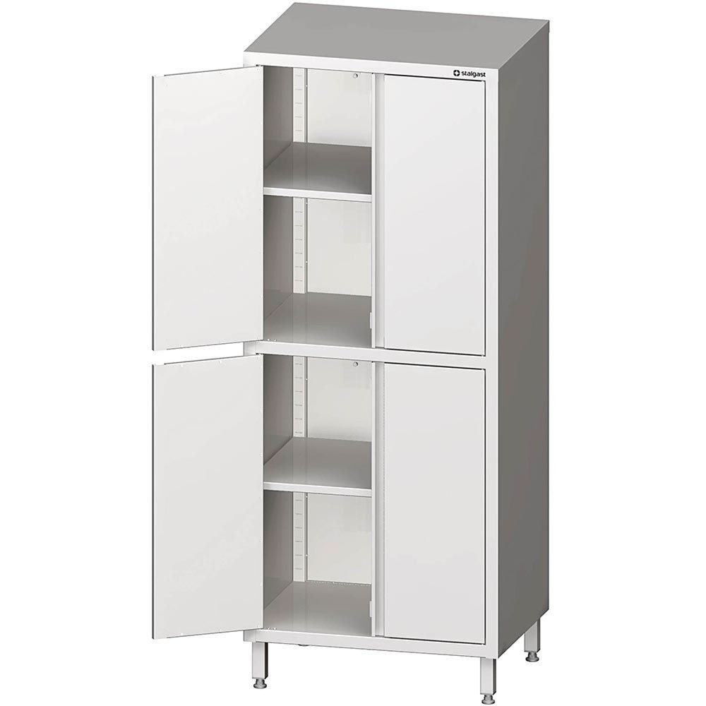 Produktabbildung: Stalgast Hochschrank mit Flügeltüren, 800x600x2000 mm, mit zwei Schrankräumen, verschweißt
