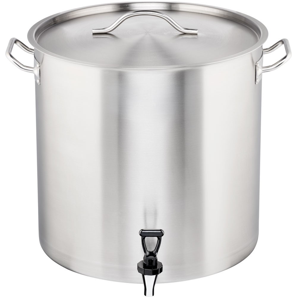 Produktabbildung Nr. 1: Stalgast Kartoffelkochkessel mit Ablasshahn und Deckel, Ø 400 mm, Höhe 400 mm, 50,3 Liter