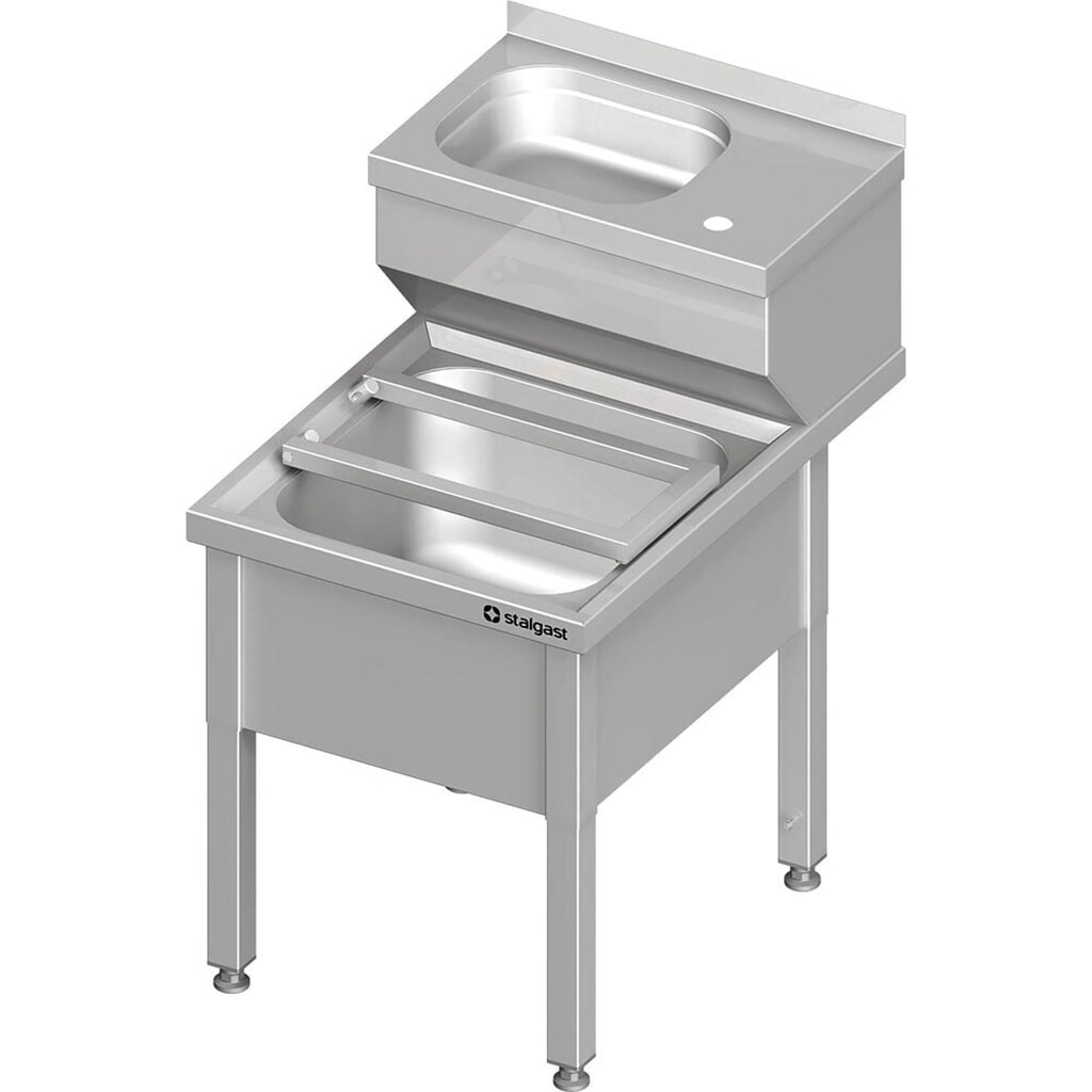 Produktabbildung Nr. 1: Stalgast Kombiniertes Handwaschausgussbecken, mit Aufkantung, 500x600x850 mm