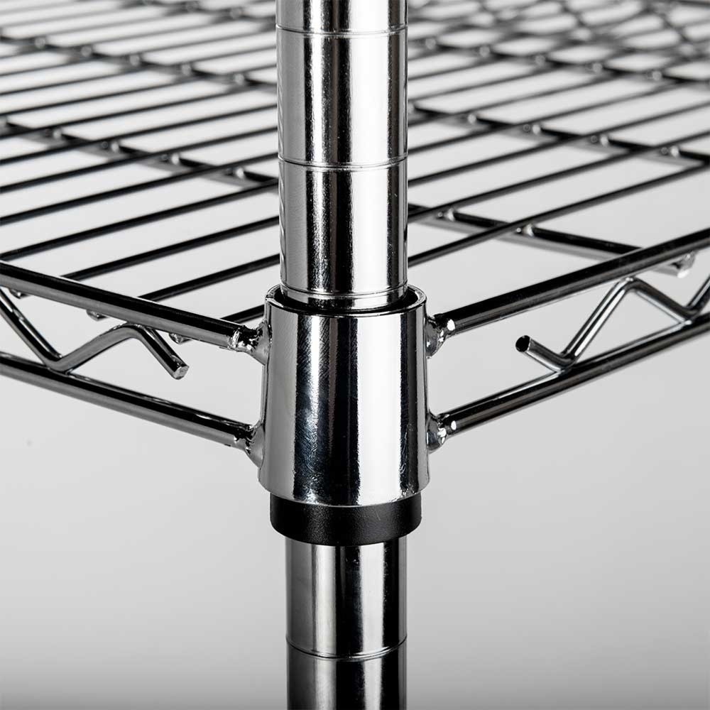 Produktabbildung Nr. 2: Stalgast Lagerregal aus verchromten Stahl, Abmessung 900x400x1800 mm (BxTxH)
