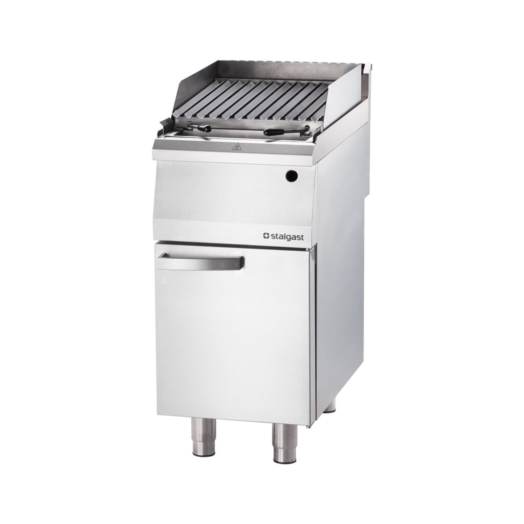 Produktabbildung: Stalgast Lavastein-Grill mit V-Rost für Fleisch und Gemüse, Serie 700 ND, 400 mm