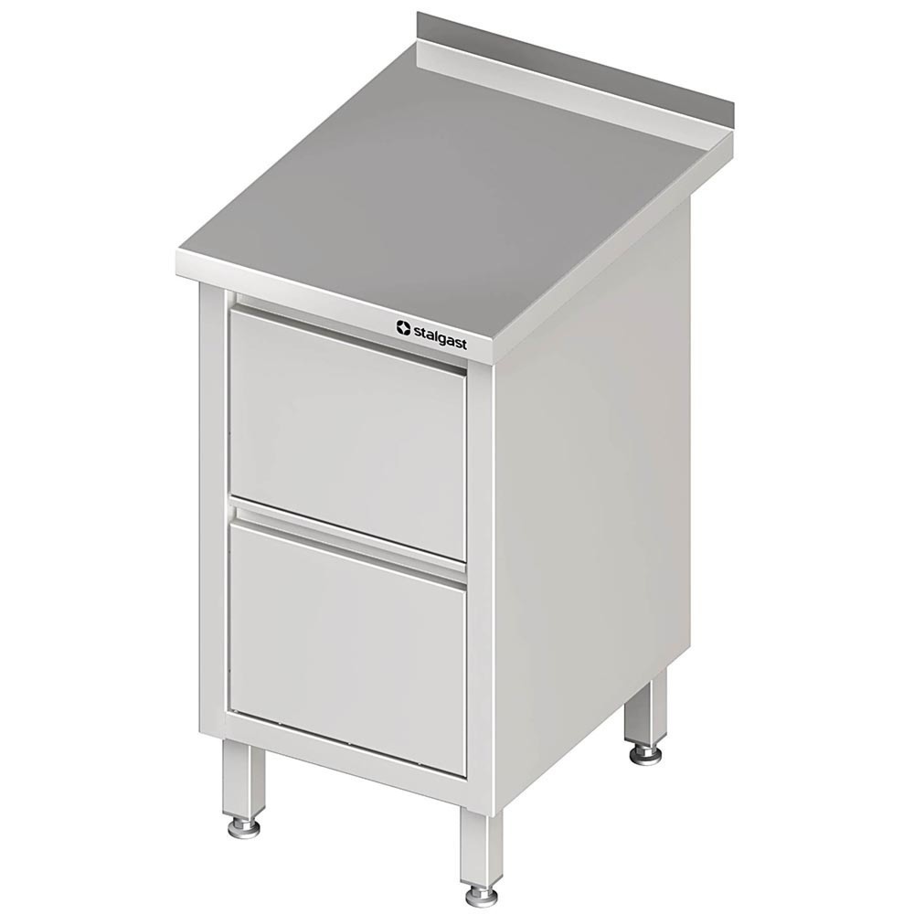 Produktabbildung: Stalgast Schubladenschrank mit 2 Schubladen, 450x700x850 mm, mit Aufkantung, verschweißt