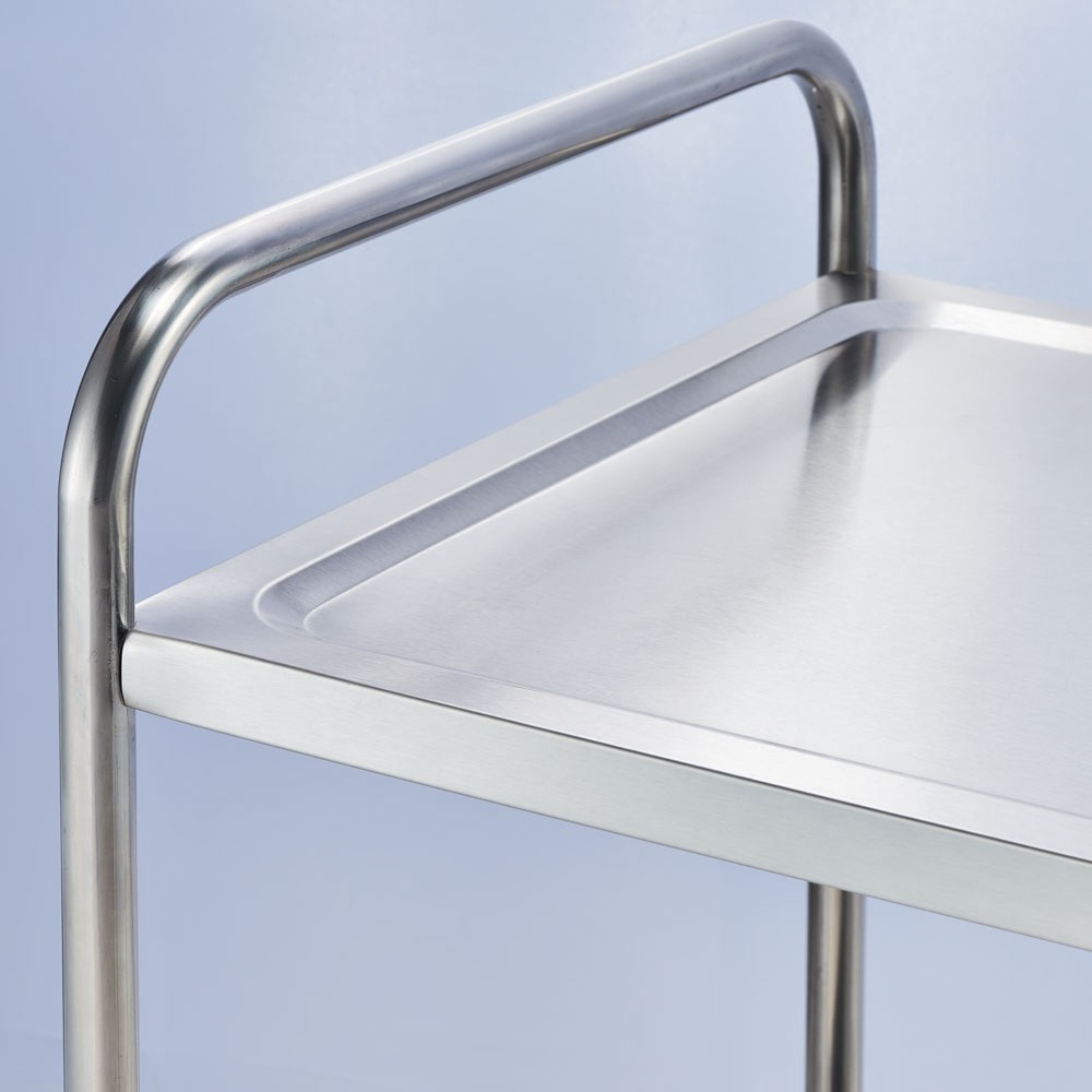 Produktabbildung Nr. 3: Stalgast Servierwagen aus Edelstahl, mit zwei Borden, 860 x 540 x 940 mm (BxTxH)
