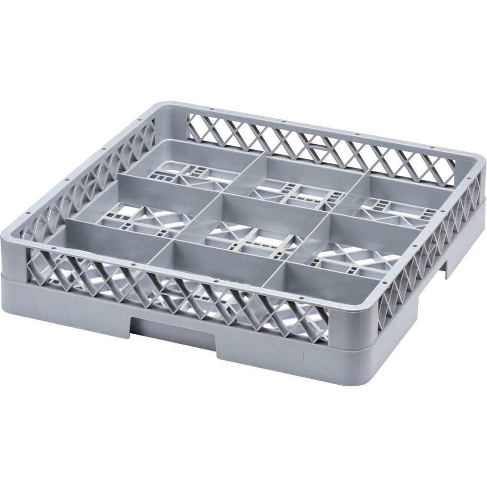 Produktabbildung: Stalgast Spülkorb für Gläser und Tassen 9 Fächer 500 x 500 mm
