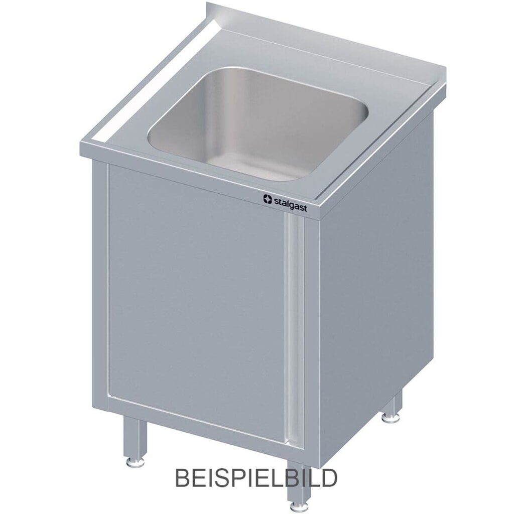 Stalgast Spülschrank mit Flügeltür, mit einem Becken mit Aufkantung, verschweißt