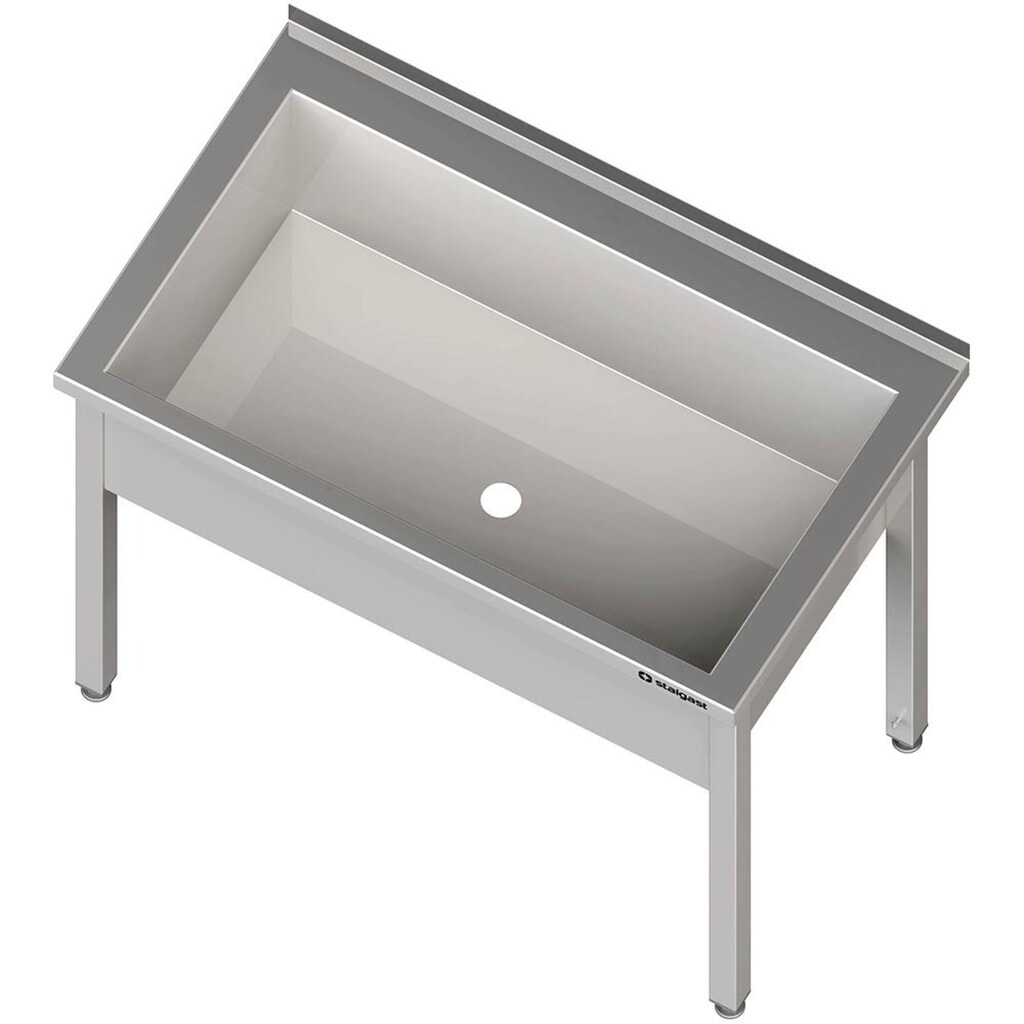 Produktabbildung: Stalgast Topfspüle mit einem Becken, 600x600x850 mm, 300 mm Beckenhöhe, mit Aufkantung, verschweißt