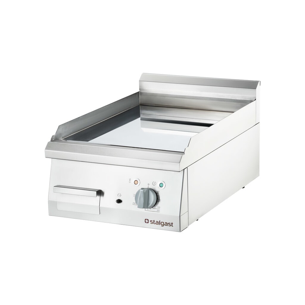 Stalgast Verchromte Elektro-Griddleplatte als Tischgerät, 400x700 mm, glatte Grillfläche, Serie 700 ND Produktabbildung: Stalgast Verchromte Elektro-Griddleplatte als Tischgerät, 400x700 mm, glatte Grillfläche, Serie 700 ND
