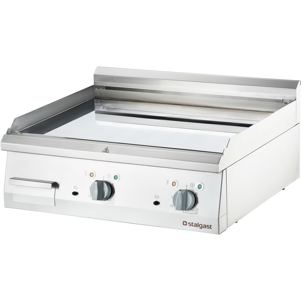 Stalgast Verchromte Elektro-Griddleplatte als Tischgerät, 800x700 mm, glatte Grillfläche, Serie 700 ND Produktabbildung: Stalgast Verchromte Elektro-Griddleplatte als Tischgerät, 800x700 mm, glatte Grillfläche, Serie 700 ND