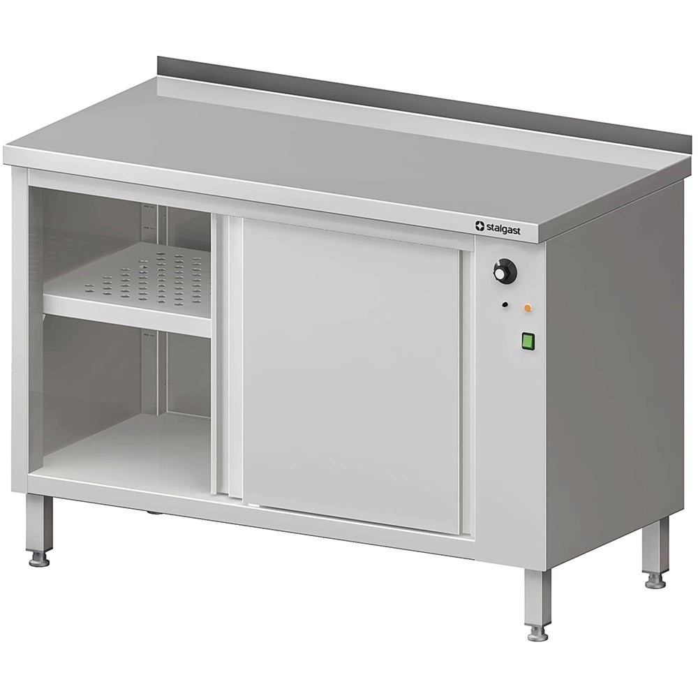 Produktabbildung: Stalgast Wärmeschrank mit Schiebetüren 1000x600x850 mm ohne Aufkantung
