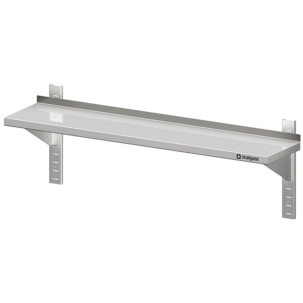 Produktabbildung: Stalgast Wandbord mit Konsolen, und Wandschienen, 600x300x400 mm, höhenverstellbar, verschweißt