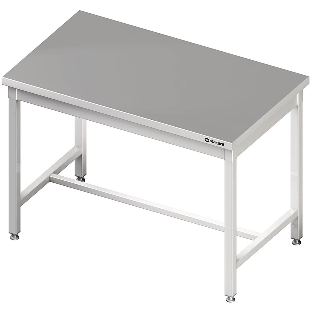 Produktabbildung: Stalgast Zentralarbeitstisch mit mittiger Strebe, 800x700x850 mm, ohne Aufkantung, verschweißt