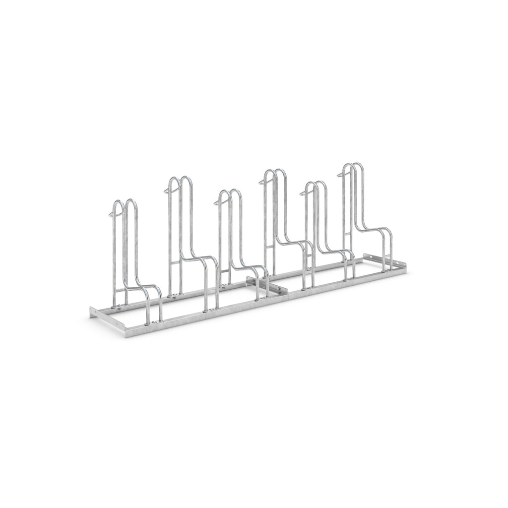wsm® Standparker, 1-seitig, 6 Stellplätze, verzinkt Produktabbildung: wsm® Standparker, 1-seitig, 6 Stellplätze, verzinkt