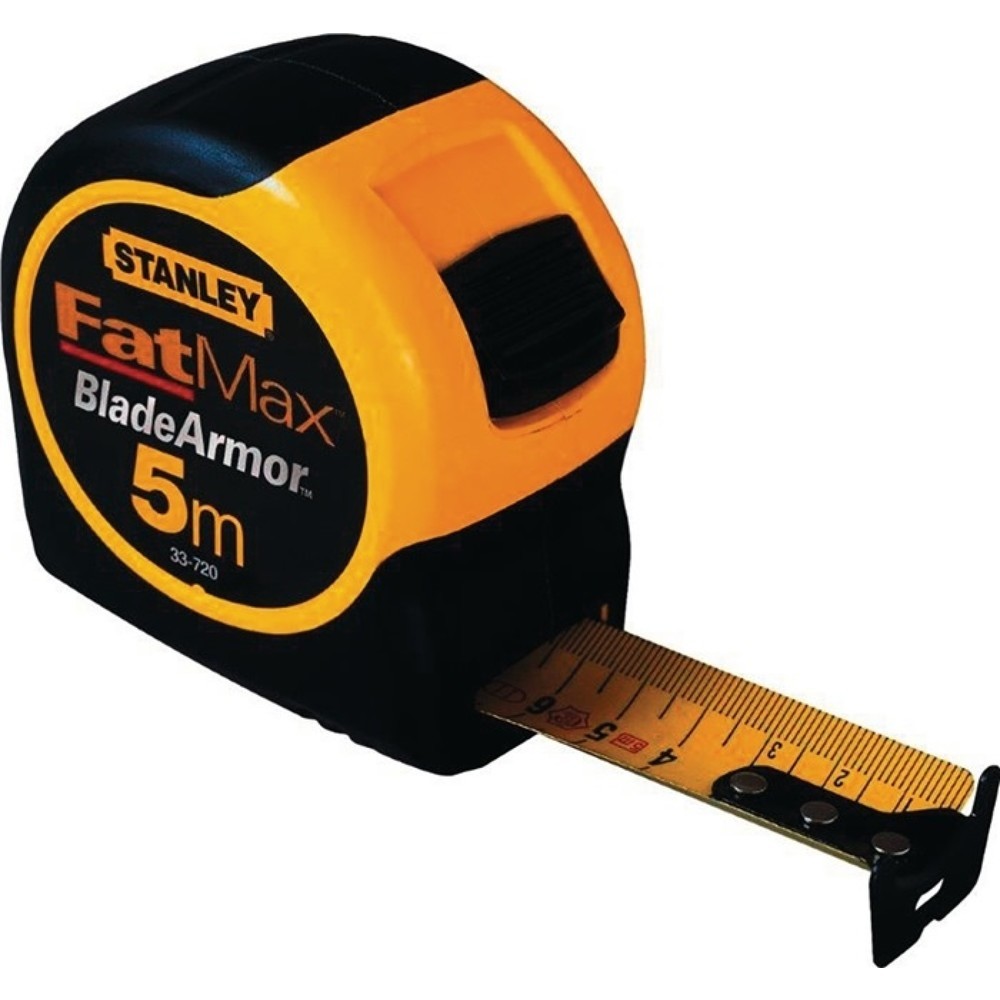 Produktabbildung: STANLEY Taschenrollbandmaß FatMax L.5m B.32mm mm/cm EG II Ku.Festst.SB
