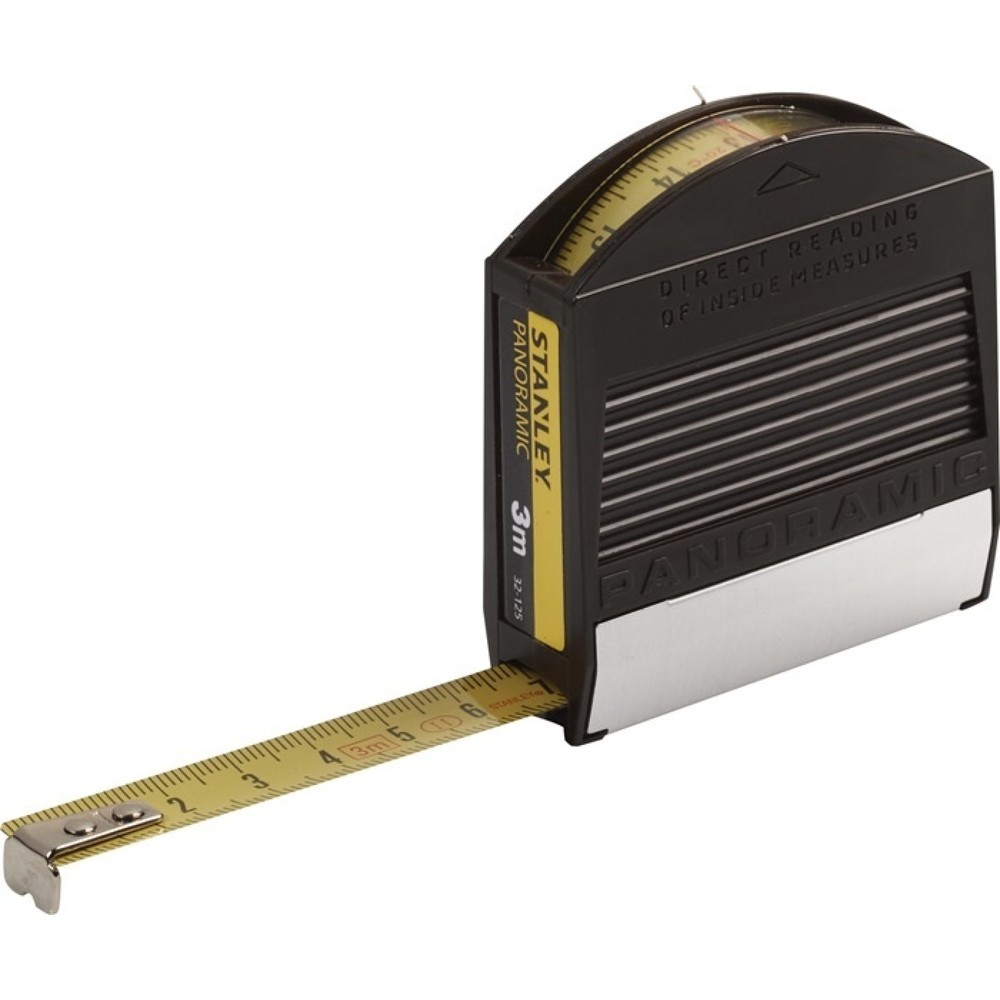 Produktabbildung: STANLEY Taschenrollbandmaß Panoramic L.3m B.12,7mm mm/cm EG II Ku.Sichtfenster