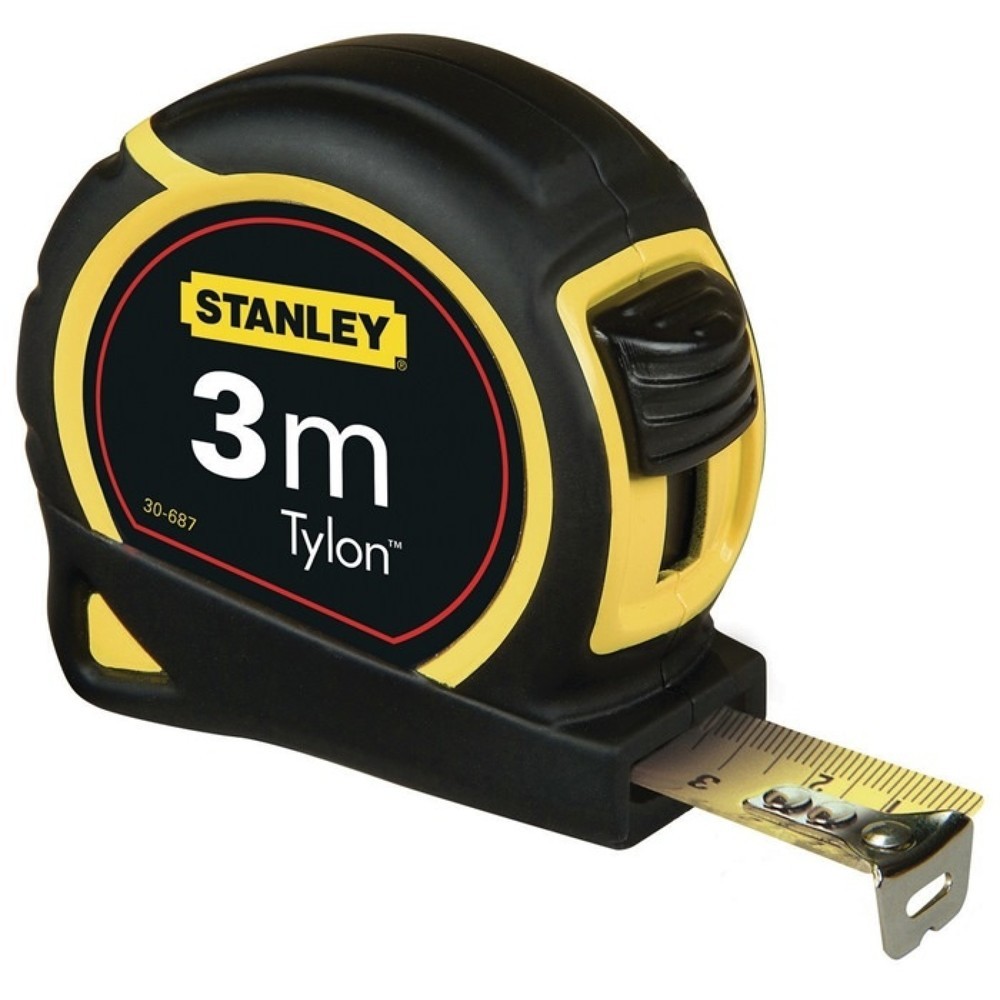 Produktabbildung: STANLEY Taschenrollbandmaß Tylon™ L.3m B.12,7mm mm/cm EG II Ku.Gürtelclip
