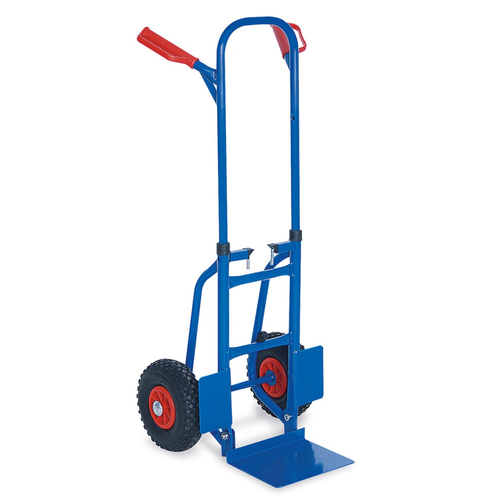 Stapelkarre, zusammenklappbar, pannensichere Bereifung, TK 150 kg, Schaufel BxT 270 x 200 mm Produktabbildung: Stapelkarre, zusammenklappbar, pannensichere Bereifung, TK 150 kg, Schaufel BxT 270 x 200 mm