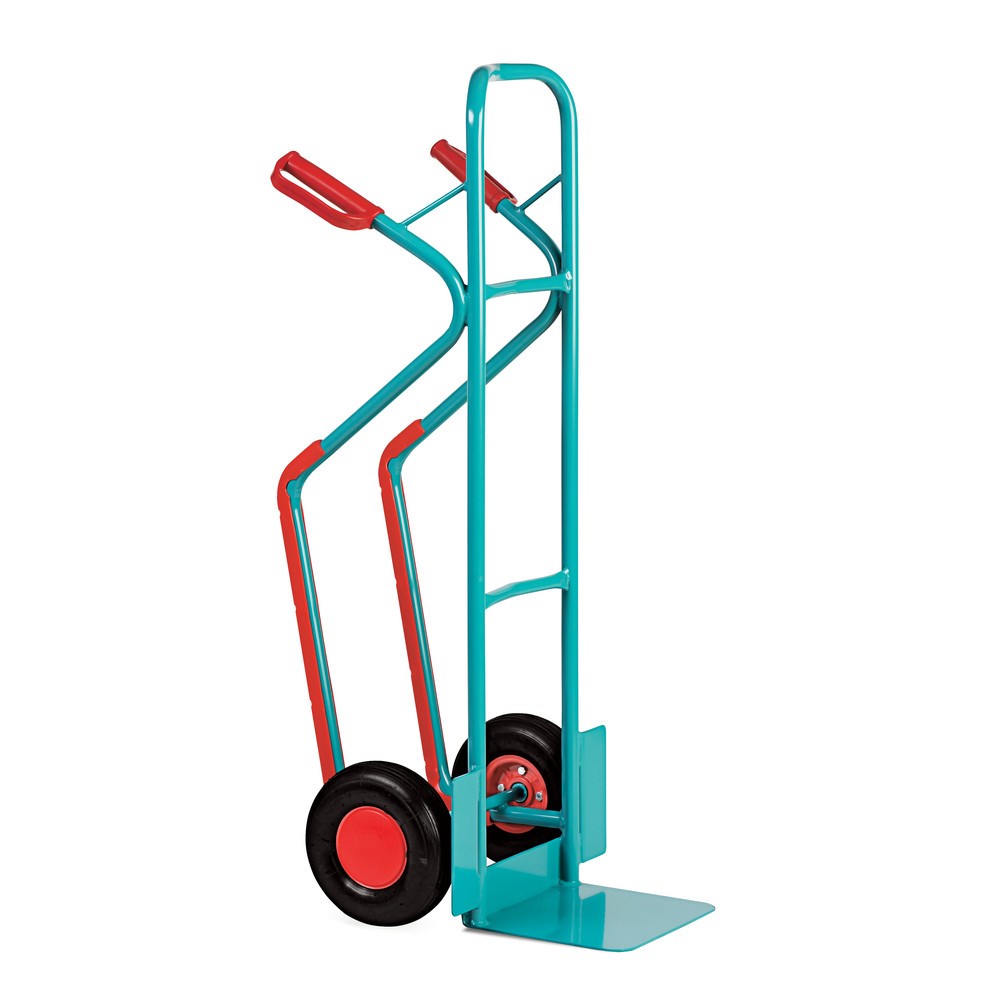 Produktabbildung Nr. 2: Stapelkarre Ameise®, Stahl, mit Gleitkufen, TK 250 kg, Schaufel BxT 320 x 250 mm, Luft-Bereifung