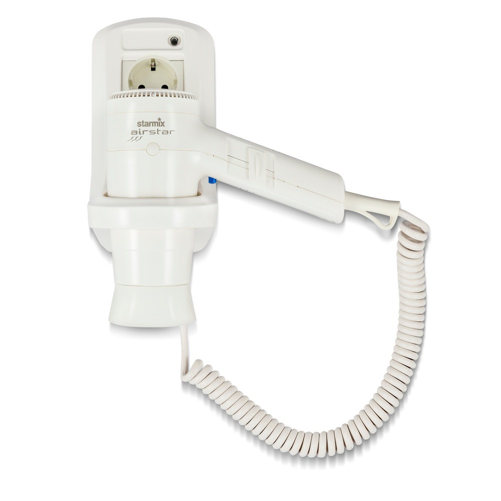 Produktabbildung: starmix Hand-Haartrockner HFTW 12 S, 1.200 W, inkl. Wandhalter, weiß