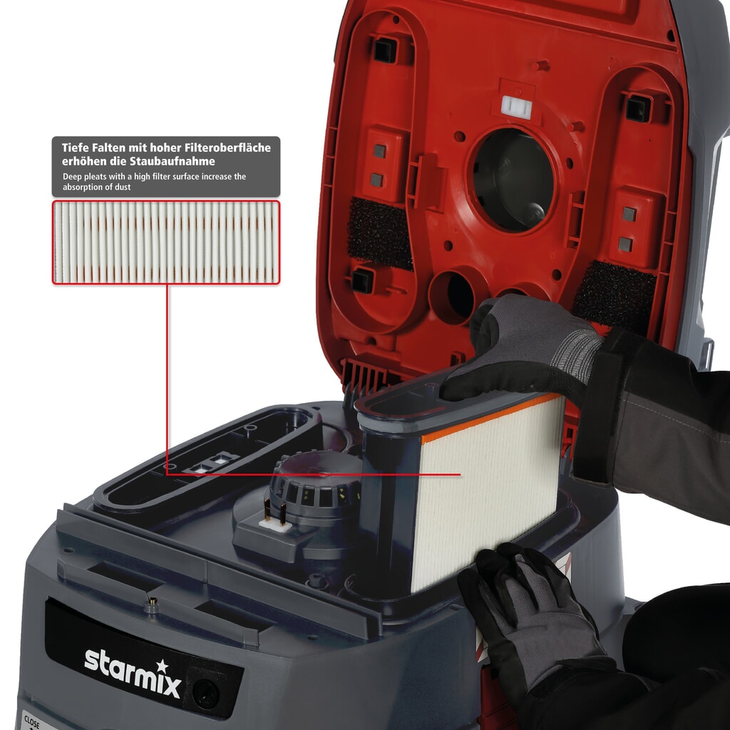 starmix Industriestaubsauger iPulse, Staubklasse M, 1.600 W, 35 l Produktabbildung Nr. 4: starmix Industriestaubsauger iPulse, Staubklasse M, 1.600 W, 35 l
