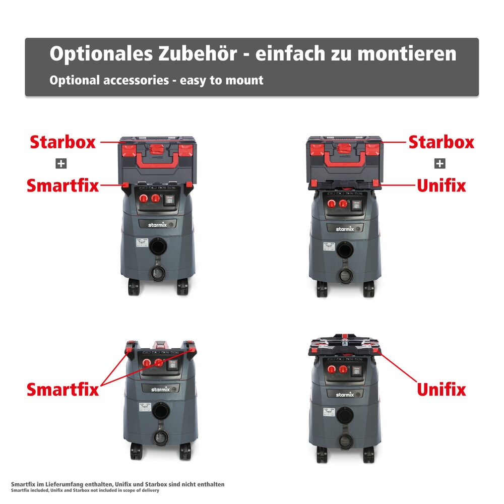 Produktabbildung Nr. 9: starmix Nass-/Trockensauger iPulse, Staubklasse L, Kippfahrgestell, 1.600 W, 35 l