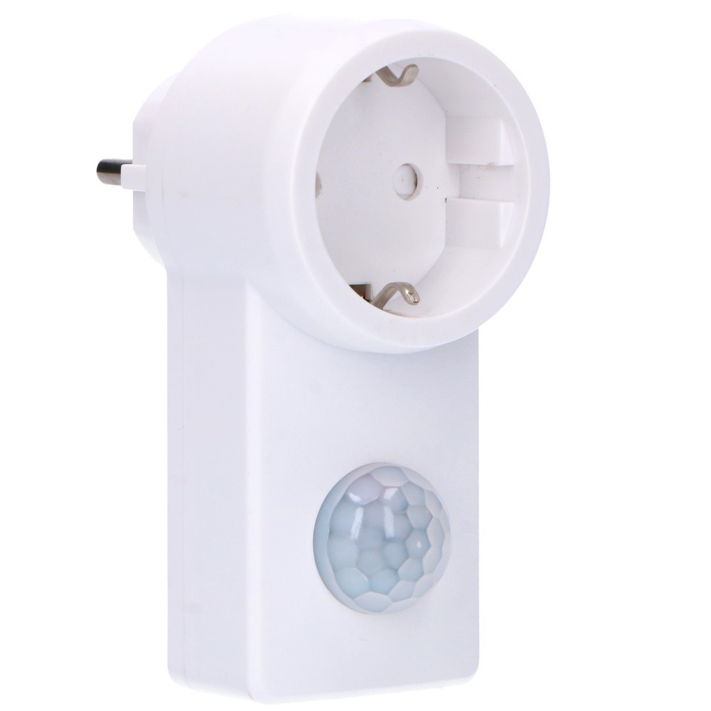 Produktabbildung: Steckdose mit Bewegungsmelder - PIR 120° IP20 - weiß
