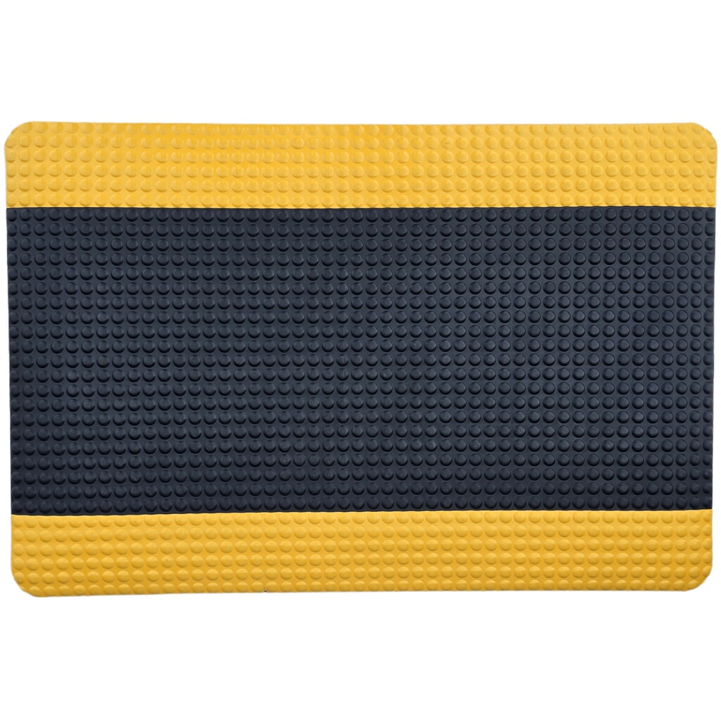 Produktabbildung Nr. 2: Steinbock® Anti-Ermüdungsmatte ErgoSoft Strong, Halbkugelprofil, 2-lagig, BxL 600 x 1.000 mm, schwarz/gelb