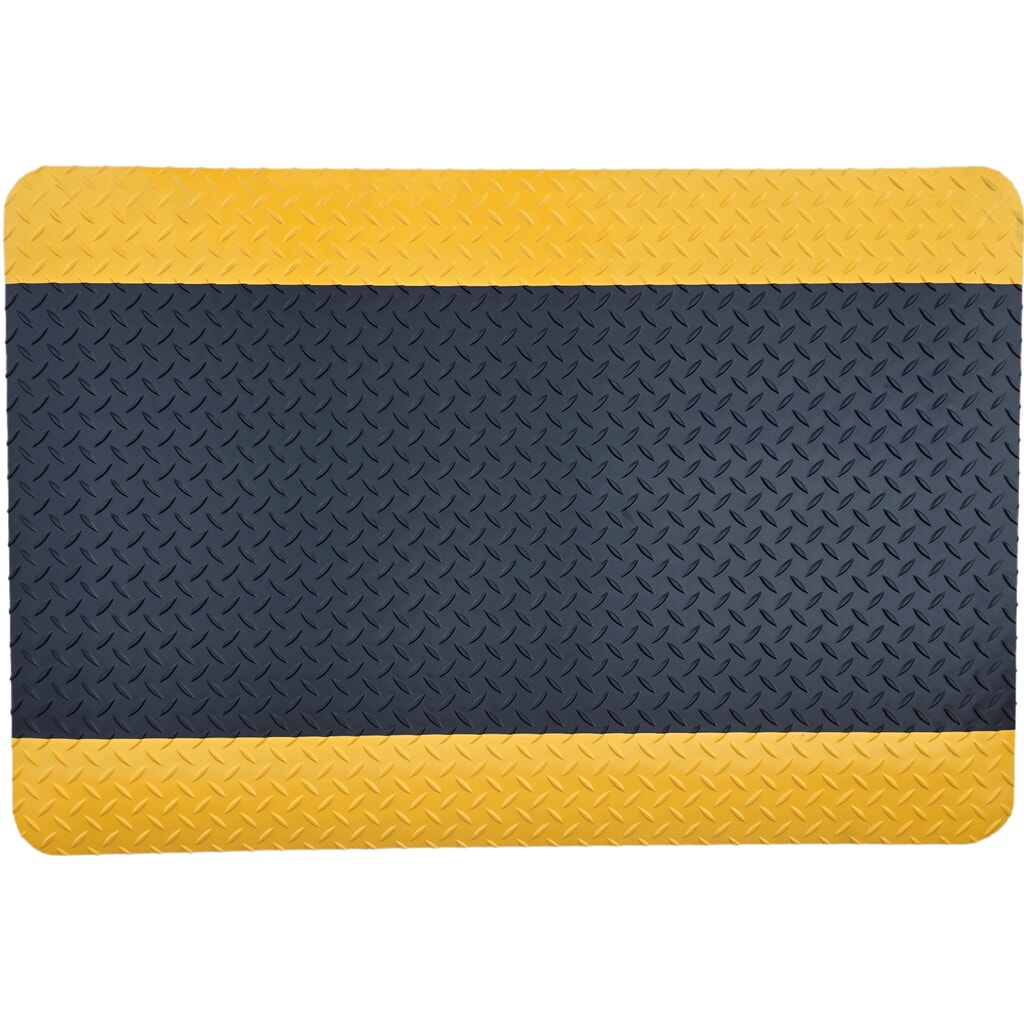 Steinbock® Anti-Ermüdungsmatte ErgoSoft Strong, Rautenprofil, 2-lagig, BxL 600 x 1.500 mm, schwarz/gelb Produktabbildung Nr. 2: Steinbock® Anti-Ermüdungsmatte ErgoSoft Strong, Rautenprofil, 2-lagig, BxL 600 x 1.500 mm, schwarz/gelb