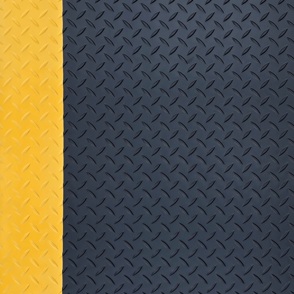Produktabbildung Nr. 3: Steinbock® Anti-Ermüdungsmatte ErgoSoft Strong, Rautenprofil, 2-lagig, BxL 600 x 1.500 mm, schwarz/gelb