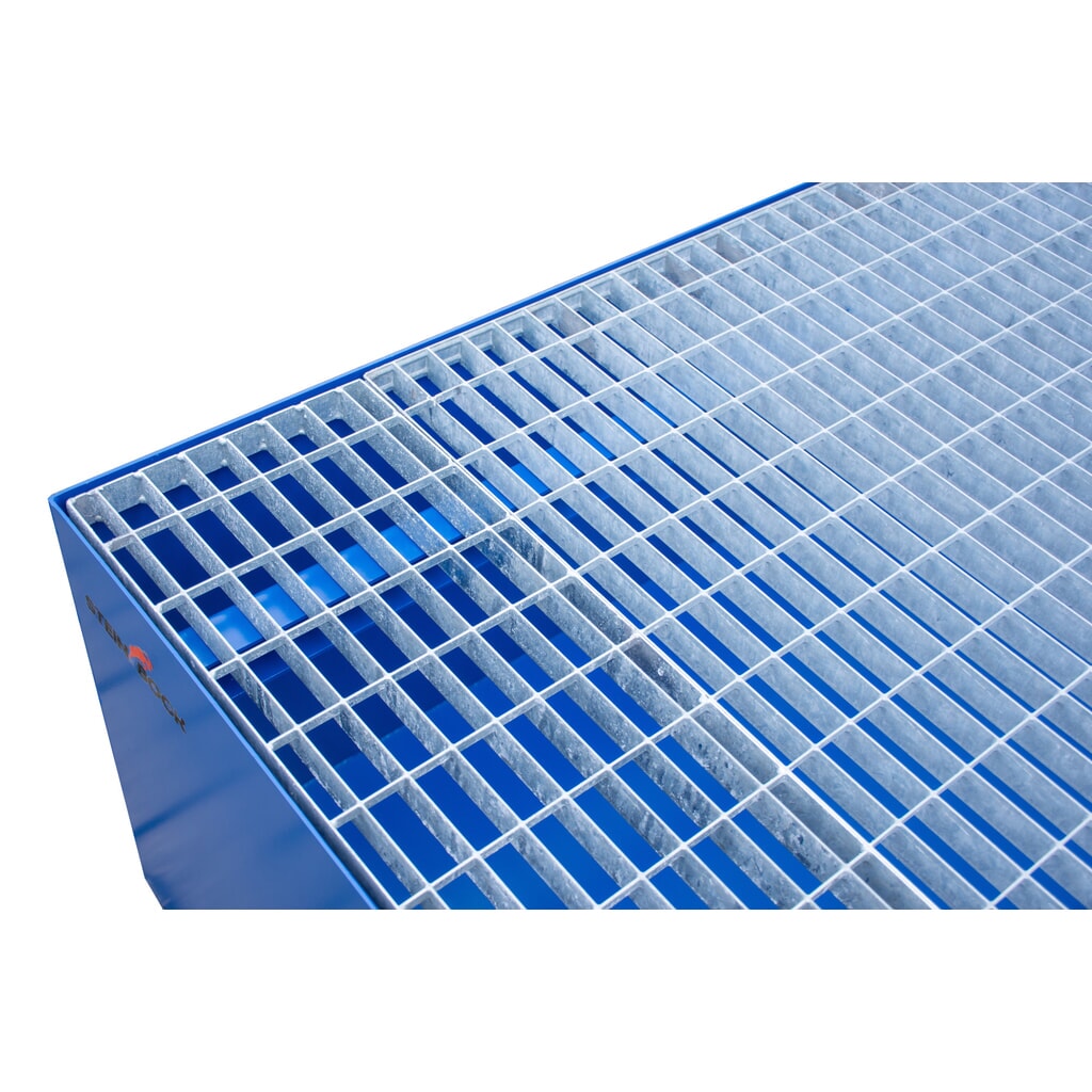 Steinbock® Auffangwanne aus Stahl für 1x KTC/IBC, blau Produktabbildung Nr. 4: Steinbock® Auffangwanne aus Stahl für 1x KTC/IBC, blau