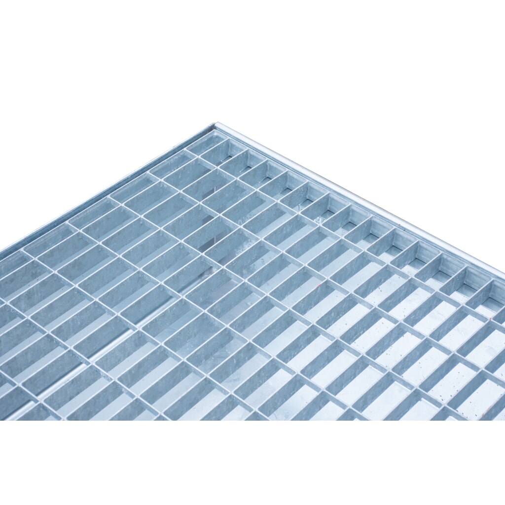 Produktabbildung Nr. 3: Steinbock® Auffangwanne, 4x 200 l, HxBxT 415 x 1.200 x 1.200 mm, inkl. Gitterrost, feuerverzinkt