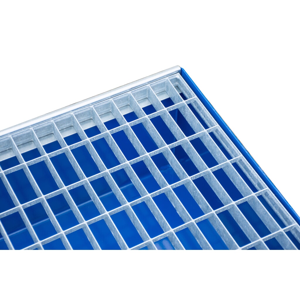 Produktabbildung Nr. 5: Steinbock® Auffangwanne, 2x 200 l, HxBxT 360 x 1.200 x 800 mm, inkl. Gitterrost, blau