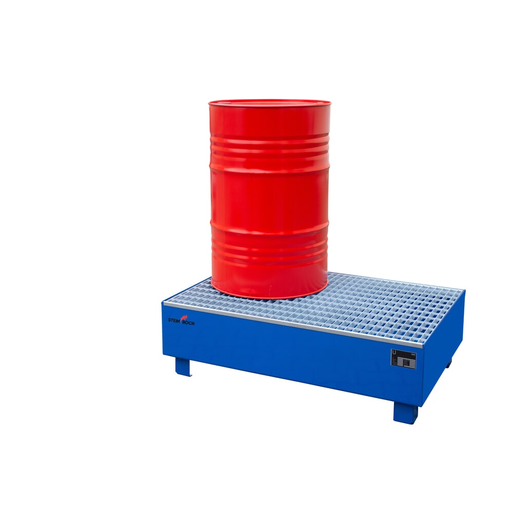 Produktabbildung Nr. 6: Steinbock® Auffangwanne, 2x 200 l, HxBxT 360 x 1.200 x 800 mm, inkl. Gitterrost, blau