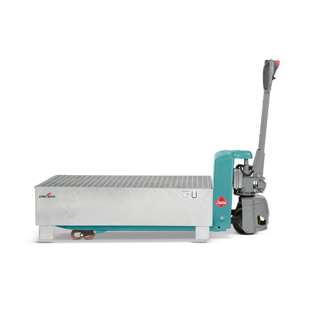 Produktabbildung Nr. 5: Steinbock® Auffangwanne, 4x 200 l, HxBxT 285 x 1.200 x 1.200 mm, inkl. Gitterrost, feuerverzinkt