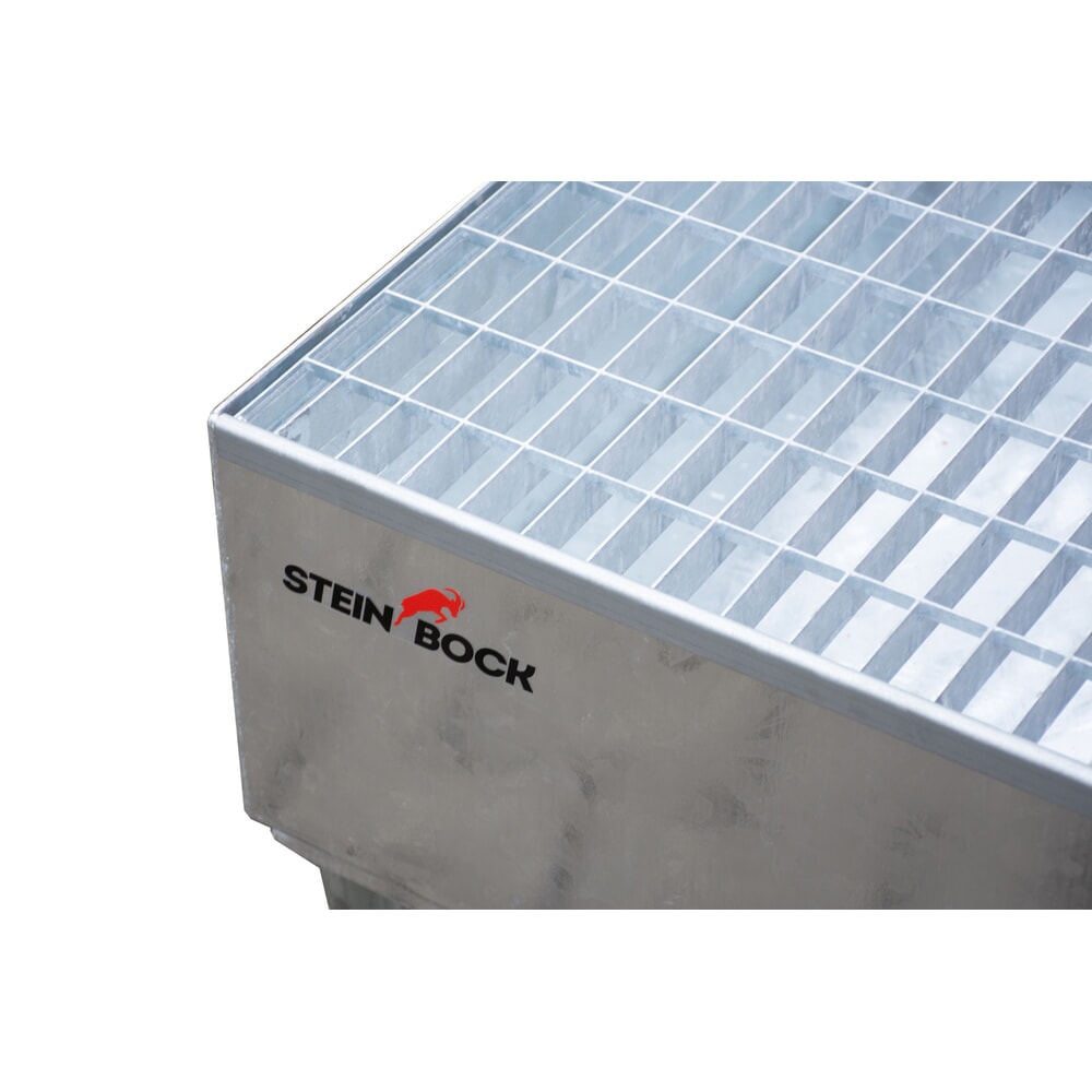 Produktabbildung Nr. 2: Steinbock® Auffangwanne für 200-Liter-Fässer, verfahrbar, feuerverzinkt