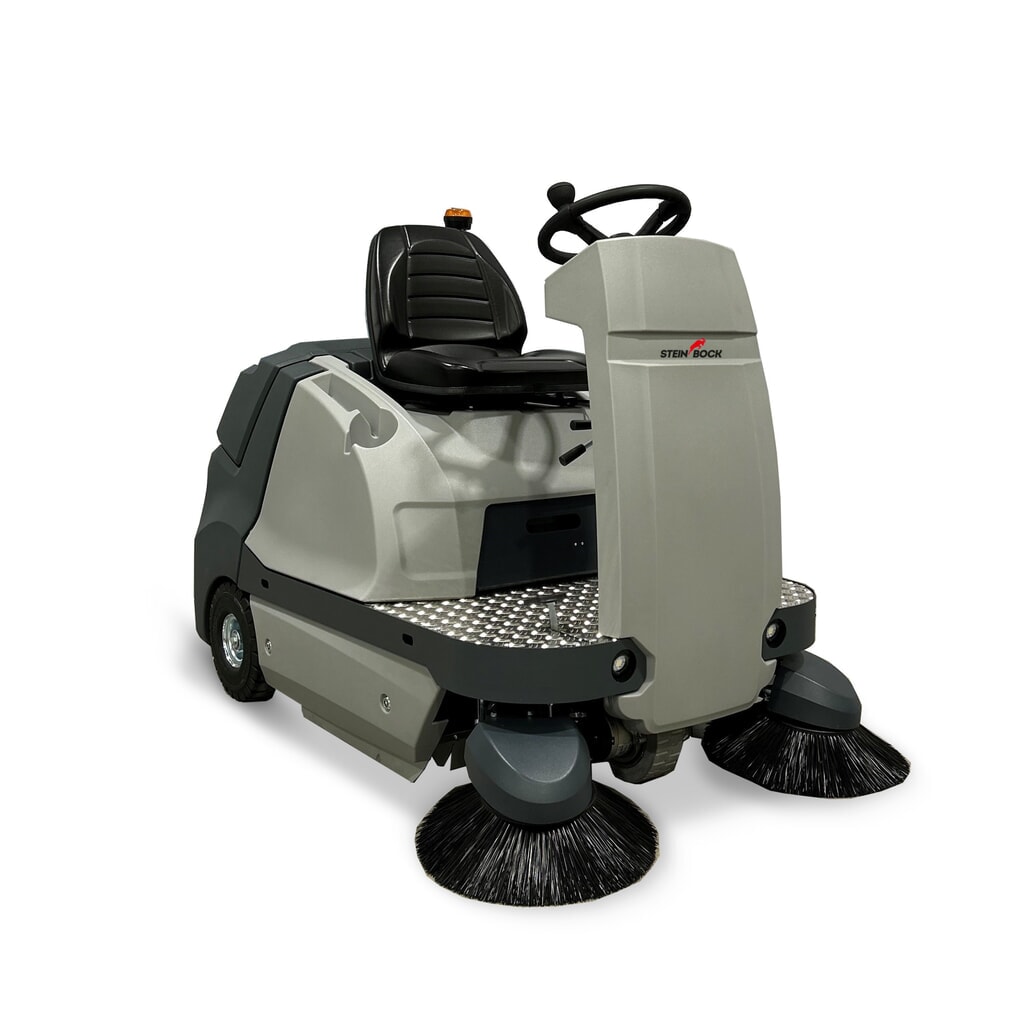 Produktabbildung: Steinbock® Aufsitz-Kehrmaschine A-1150 E PRO, Kehrbreite 1.200 mm, inkl. Batterie und Ladegerät