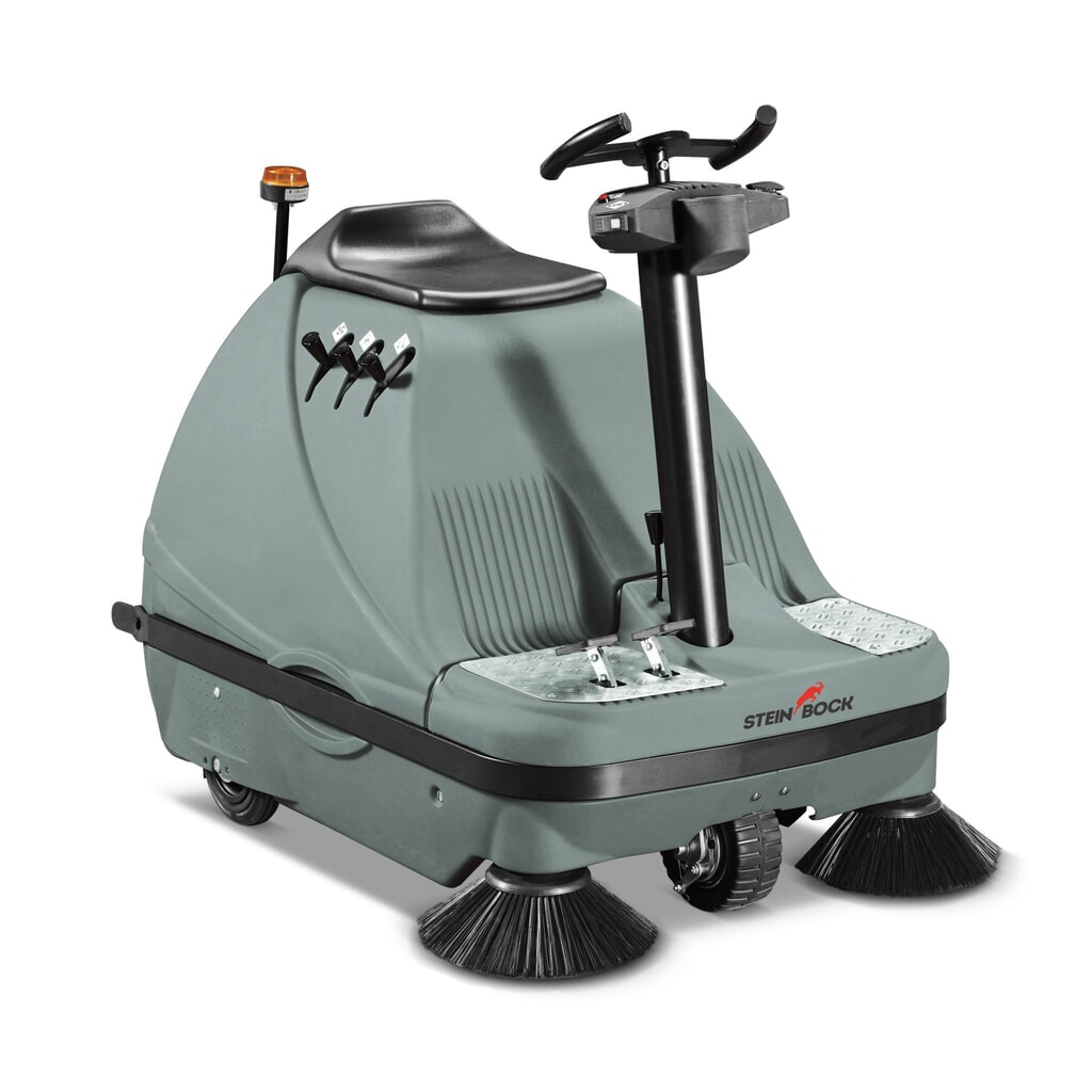 Produktabbildung: Steinbock® Aufsitz-Kehrsaugmaschine  A-1000, Elektromotor, Kehrbreite 1.000 mm