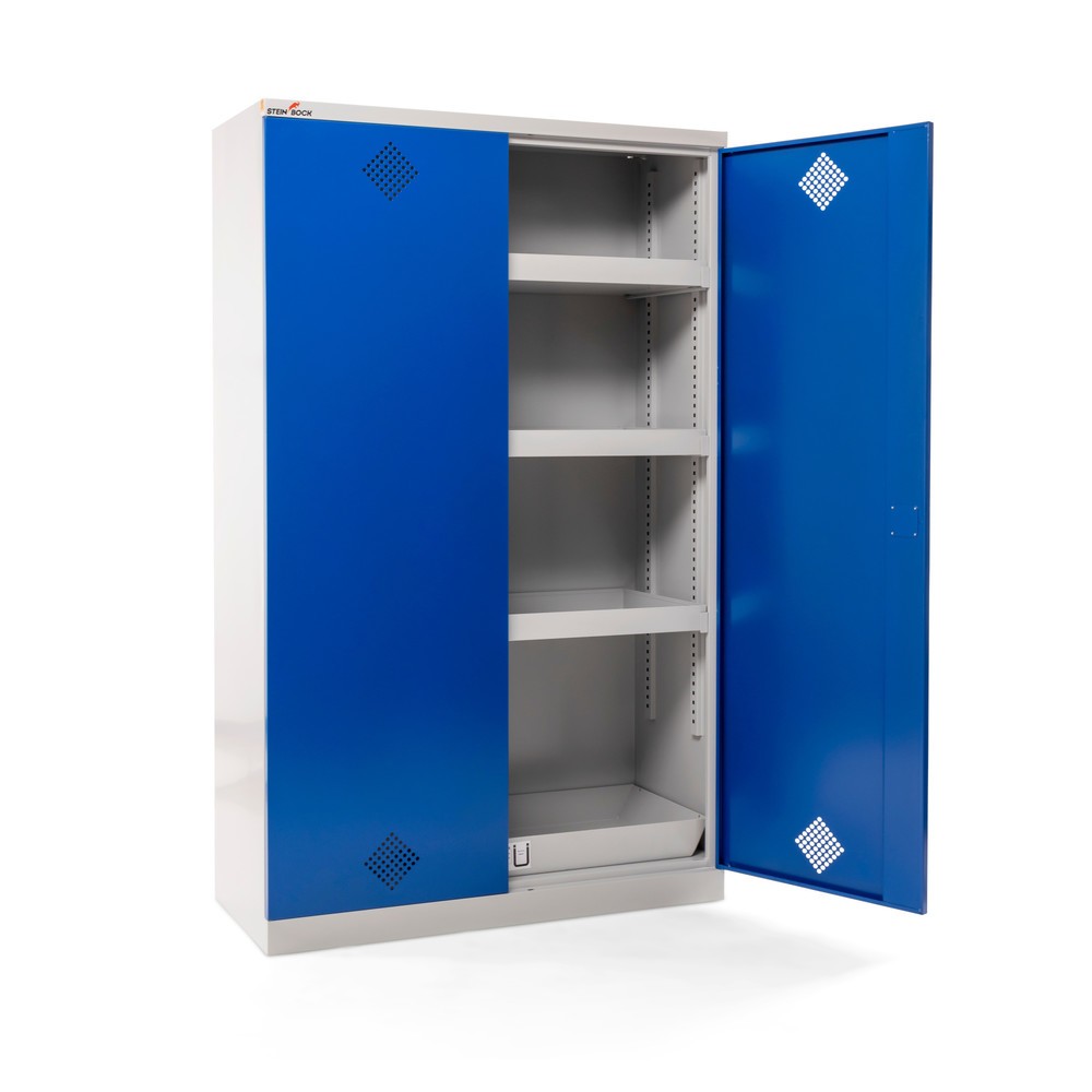 Produktabbildung Nr. 10: Steinbock® Chemikalien- und Giftschrank, 4 Wannen, HxBxT 1.950 x 1.200 x 500 mm