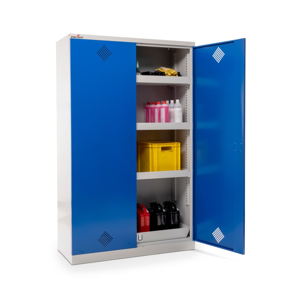 Produktabbildung Nr. 11: Steinbock® Chemikalien- und Giftschrank, 4 Wannen, HxBxT 1.950 x 1.200 x 500 mm