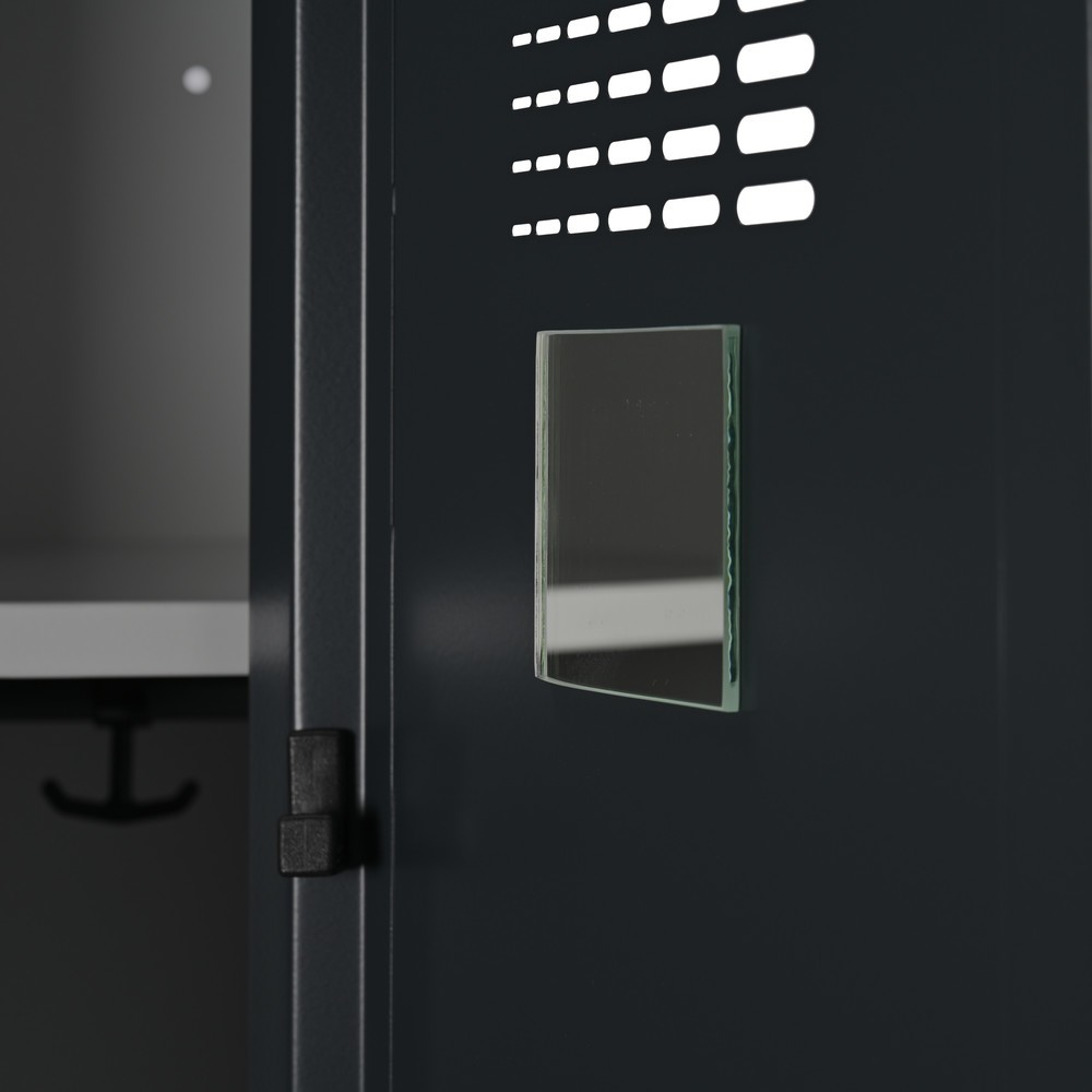 Produktabbildung Nr. 2: Steinbock® Spind, bodenstehend, 3 Abteile, Zylinderschloss, HxBxT 1.800 x 900 x 500 mm, lichtgrau/anthrazitgrau