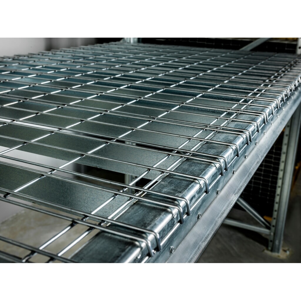 Produktabbildung Nr. 11: Steinbock® Drahtgitterboden für Palettenregale, engmaschig und feuerverzinkt, BxT 890 x 1100 mm, Tragkraft pro Stellplatz 500 kg