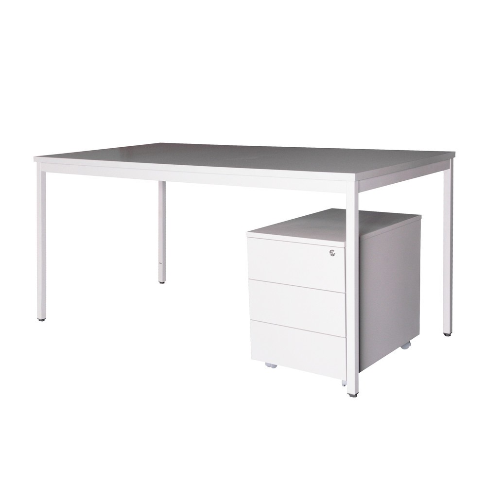 Einrichtungs-Set Steinbock®, Schreibtisch inkl. Rollcontainer