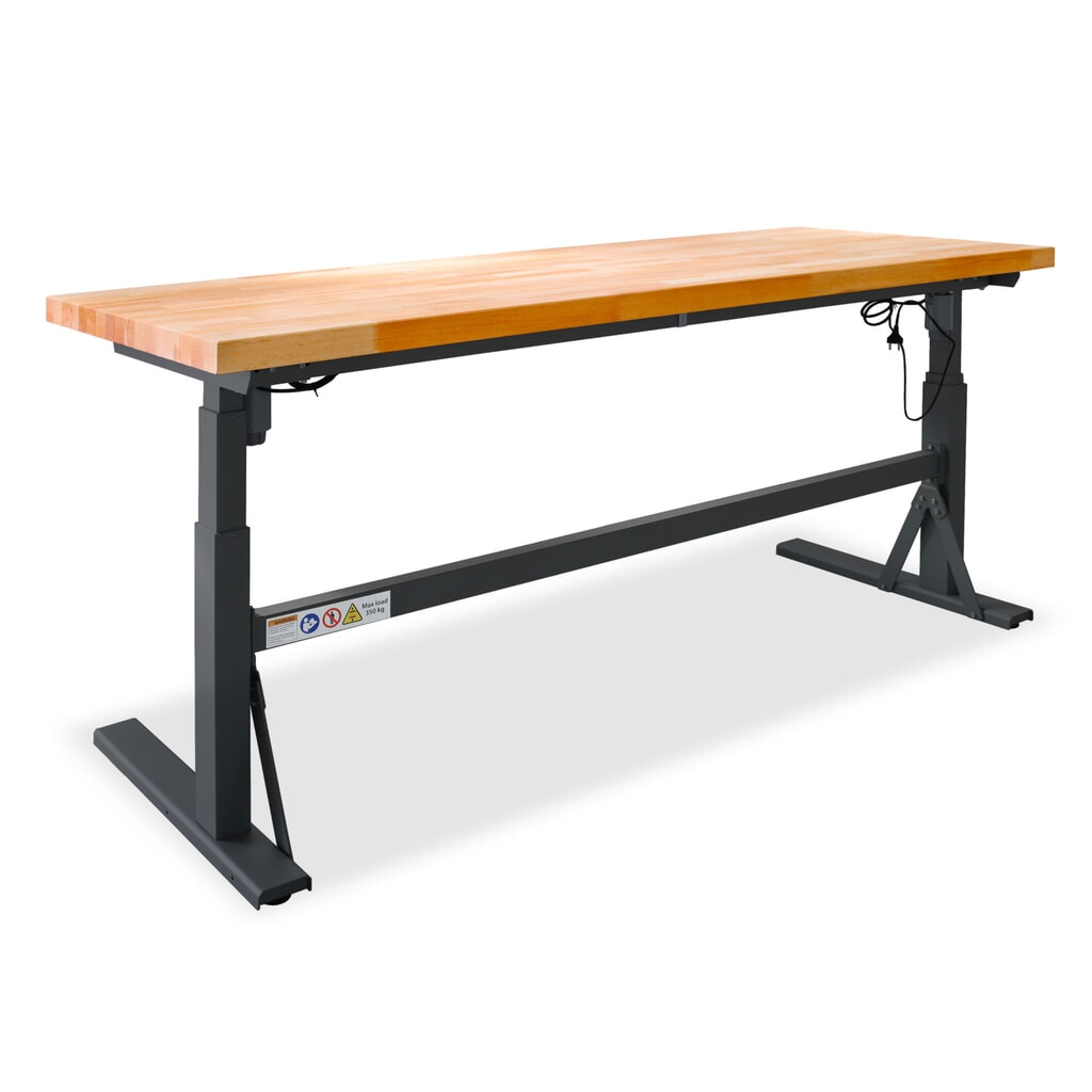 Steinbock® elektrisch höhenverstellbare Werkbank e-Adjust, HxBxT 700-1.170 x 2.000 x 750 mm, TK 350 kg Produktabbildung Nr. 7: Steinbock® elektrisch höhenverstellbare Werkbank e-Adjust, HxBxT 700-1.170 x 2.000 x 750 mm, TK 350 kg