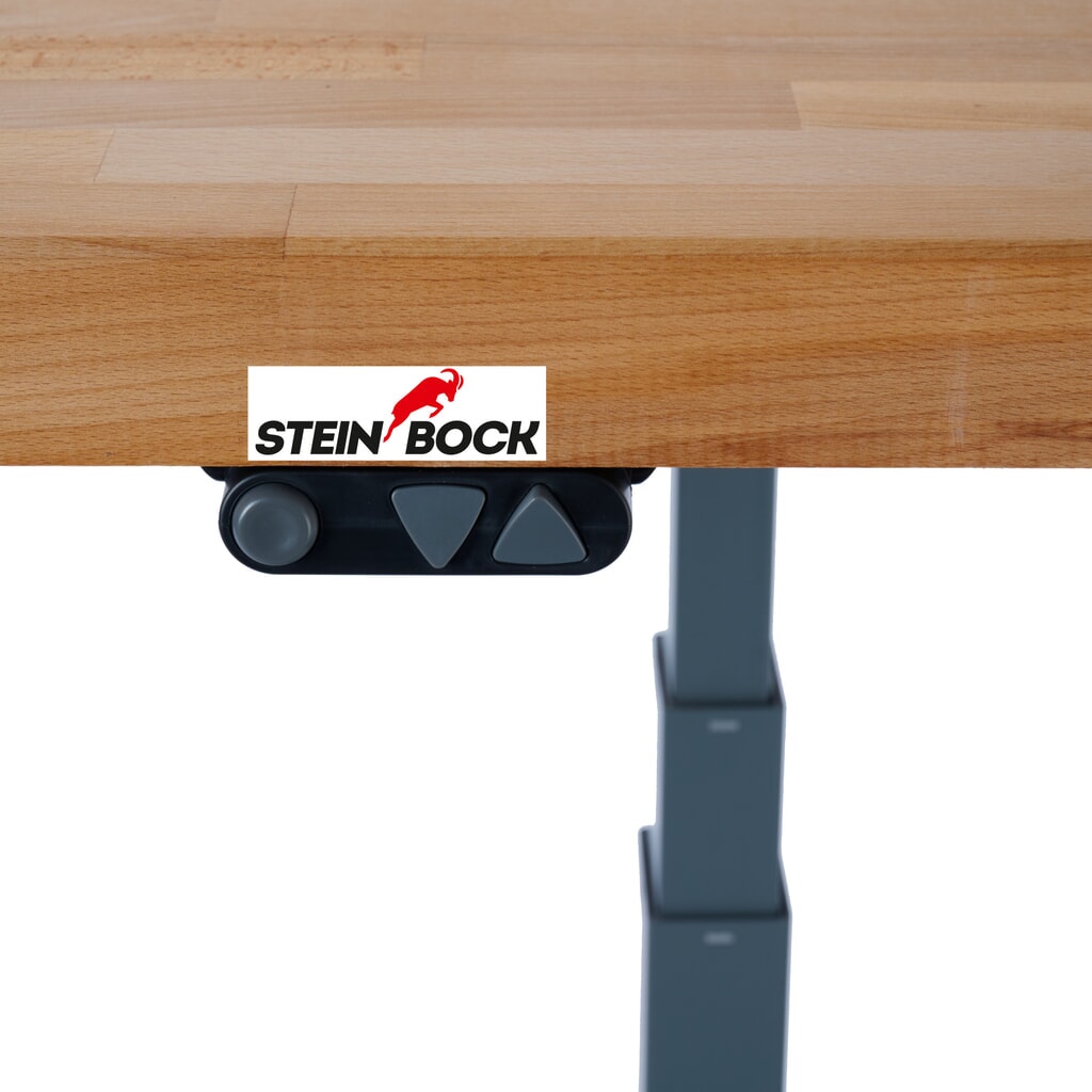 Steinbock® elektrisch höhenverstellbare Werkbank e-Adjust, HxBxT 700-1.170 x 2.000 x 750 mm, TK 350 kg Produktabbildung Nr. 3: Steinbock® elektrisch höhenverstellbare Werkbank e-Adjust, HxBxT 700-1.170 x 2.000 x 750 mm, TK 350 kg